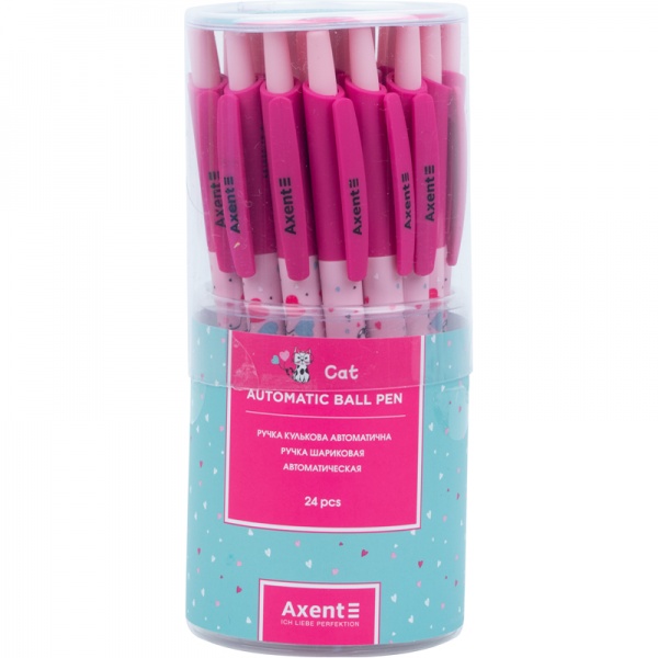 Ручка кулькова Axent Cat синя 50376 
