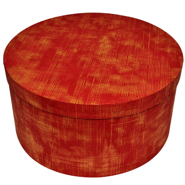 Коробка подарочная круглая бордовая текстурная 15,3х8,7 см 211081501