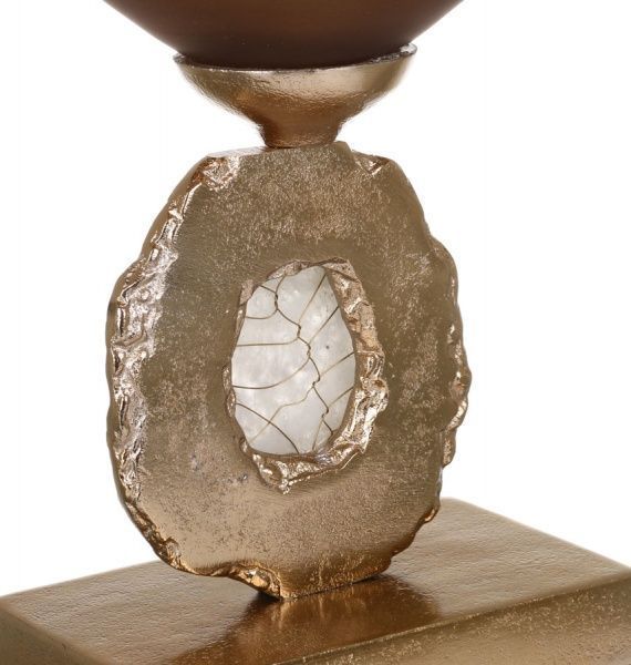 Ваза стеклянная золотая 29x46 см PANACHE