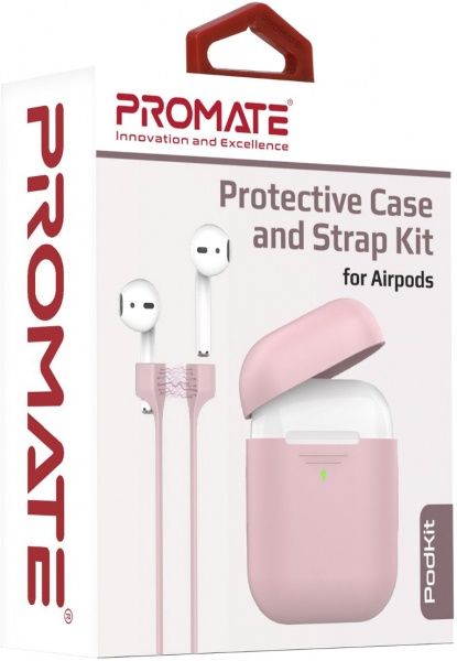 Чехол для наушников Promate PodKit для Apple AirPods pink (podkit.pink) 