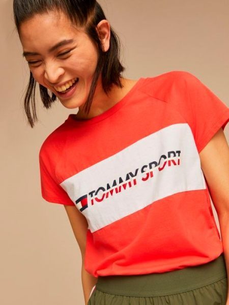 Футболка Tommy Hilfiger BLOCKED TEE LOGO S10S100331603 XS кораловий
