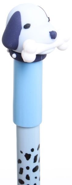 Ручка гелевая пиши-стирай Щенок голубая 