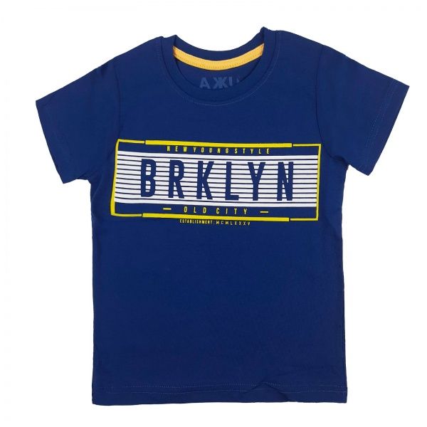 Футболка для мальчика AKKU BRKLYN р.116 синий 9065 