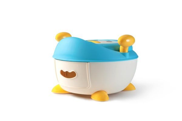 Горшок детский Babyhood Пингвин с полиуретановым кольцом BH-113РВ голубой