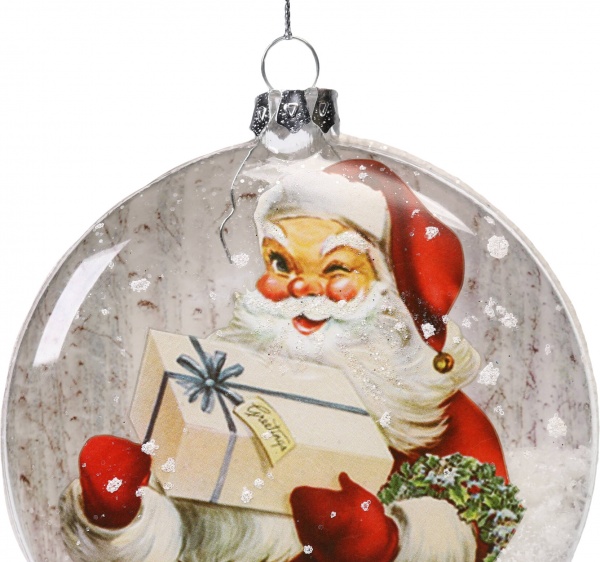 Елочная игрушка Медальон Дед Мороз в ассортименте 