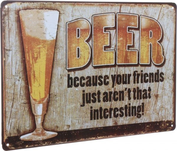 Табличка сувенирная Beer 20х30 см