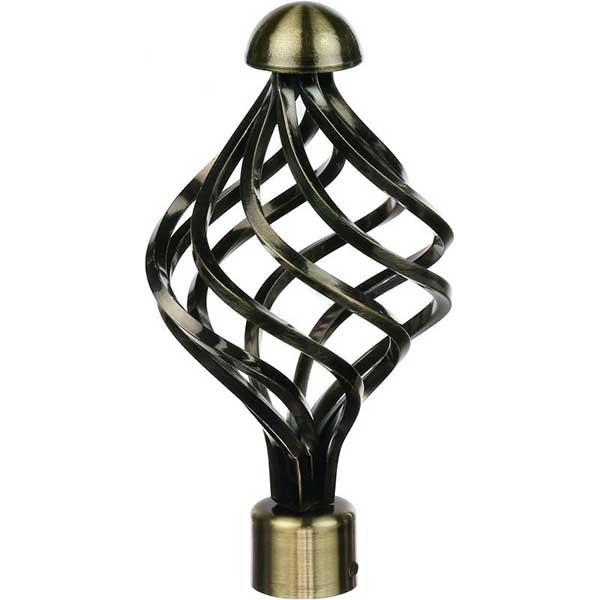 Наконечник Навона Cardinal наборной d25 мм античное золото 