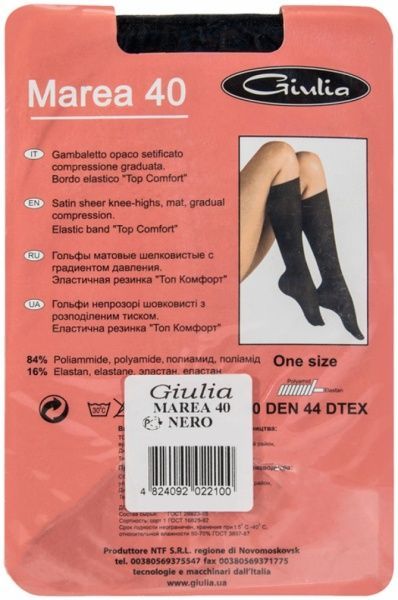 Гольфы Giulia Marea 40 den р. one size черный 