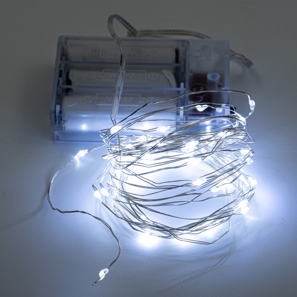 Декоративная гирлянда Altalusse (INL-2105B-50 Cold) встроенный светодиод (LED) 50 ламп 5 м 