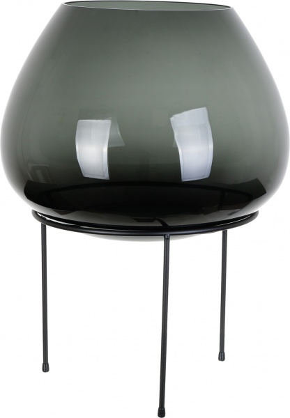 Ваза Wrzesniak Glassworks Aquarium з підставкою 44x35 cм сіра 