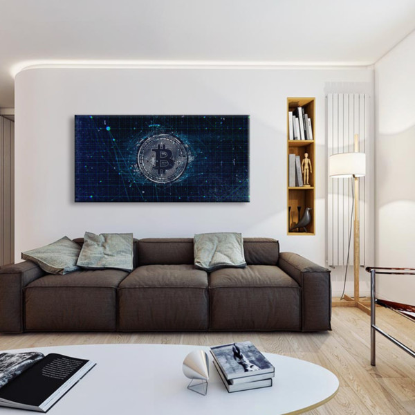 Постер Bitcoin 70x140 см Brushme 