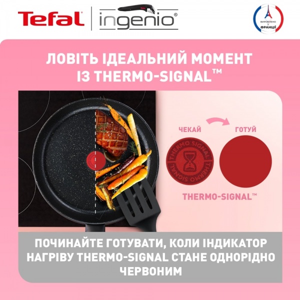 Набор посуды Ingenio Black Stone 7 предметов L3998702 Tefal
