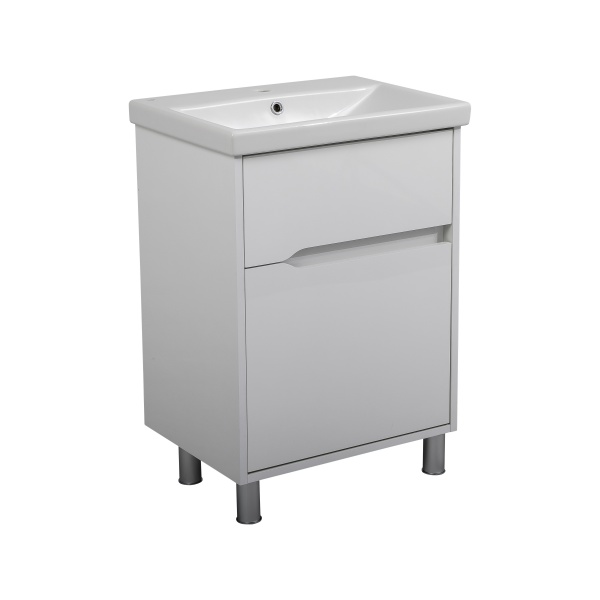 Тумба на ножках Aqua Rodos Сідней 60 белый глянец с умывальником