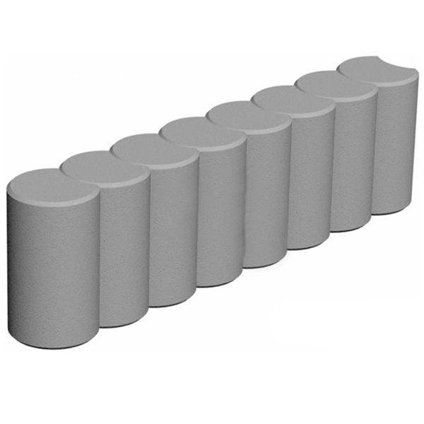 Поребрик Золотой Мандарин фигурный круглый серый 500х250х80 мм