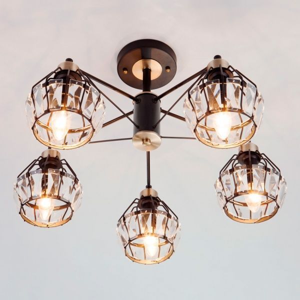 Люстра потолочная Strotskis Lord 70075/5 5x60 Вт E14 черный 