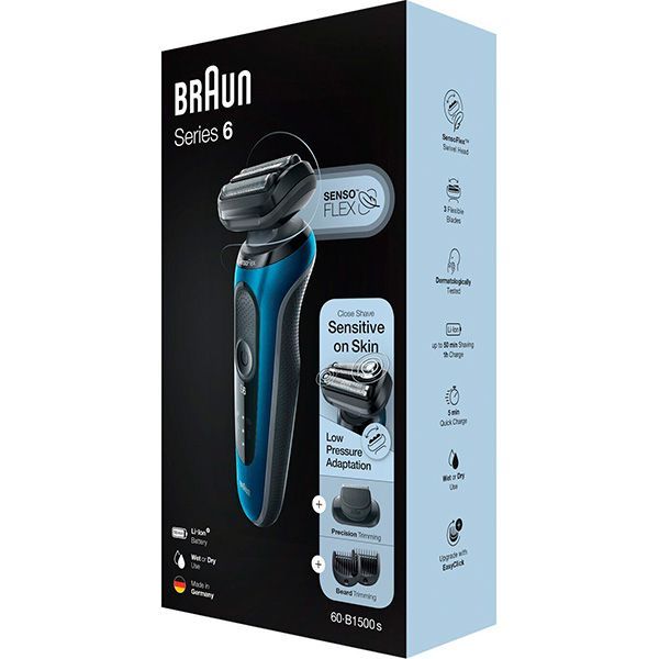 Электробритва Braun Series 6 60-B1500s BLUE / BLACK 