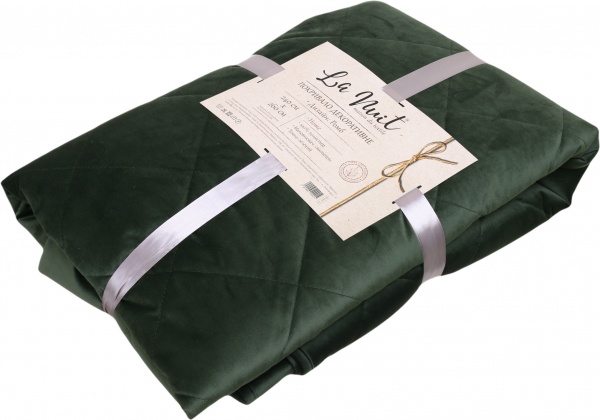 Покрывало Velour ромб 240x260 см La Nuit темно-зеленый 