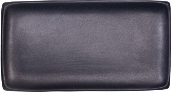 Тарелка прямокутна 16х30 см Блек Мат Manna Ceramics