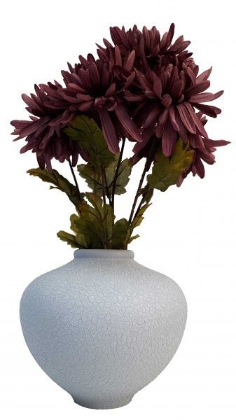 Ваза Юла шовк сірий 21 см