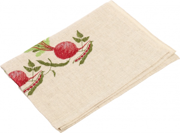 Рушник Буряк 45x65 см білий із малюнком 