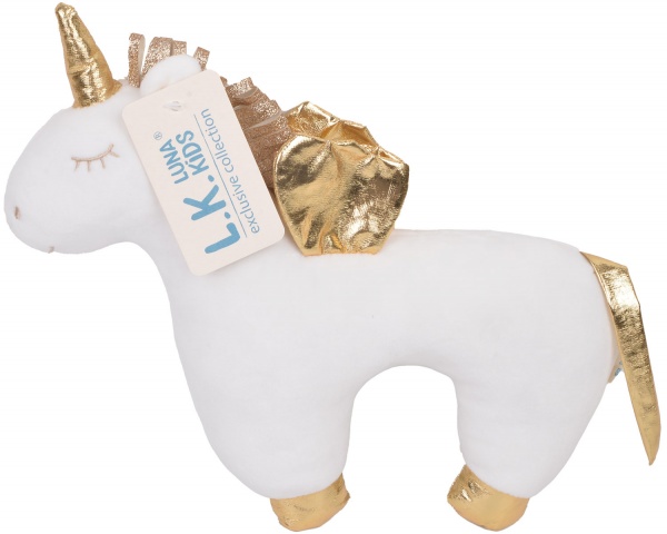 Мягкая игрушка Luna Kids Единорог-Снежок 35 см QX-007/golden