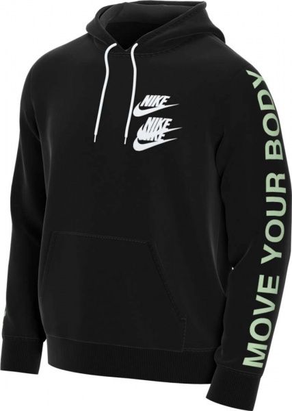 Джемпер Nike M NSW PO FT HOODIE WTOUR DA0931-010 р. L чорний