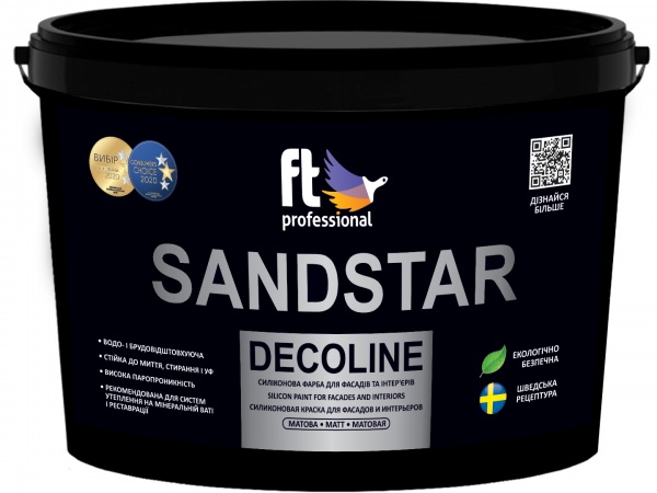 Декоративна фарба FT Professional SANDSTAR DECOLINE Вase A перламутровий 5 л 5,75кг