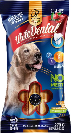 Лакомство BUSTER для собак Зубные палочки шиповник и кукуруза 270 г (5999567920331)