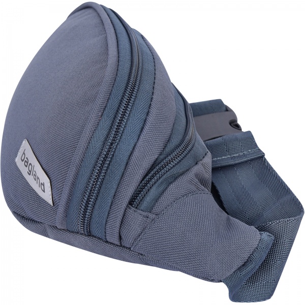 Сумка поясна Bagland Bella сiрий (20266)