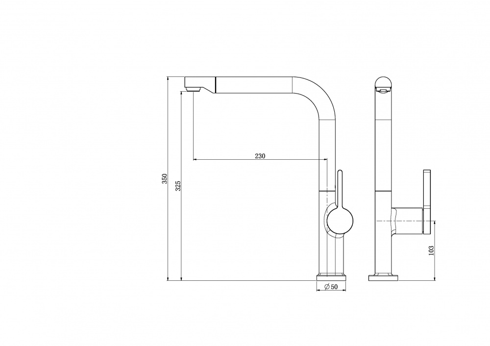 Змішувач для кухні Aqua Rodos RIMINI 01 CHROME