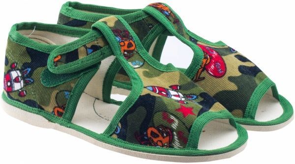 Тапочки для мальчиков Экотапок р.25 зеленый 1075 