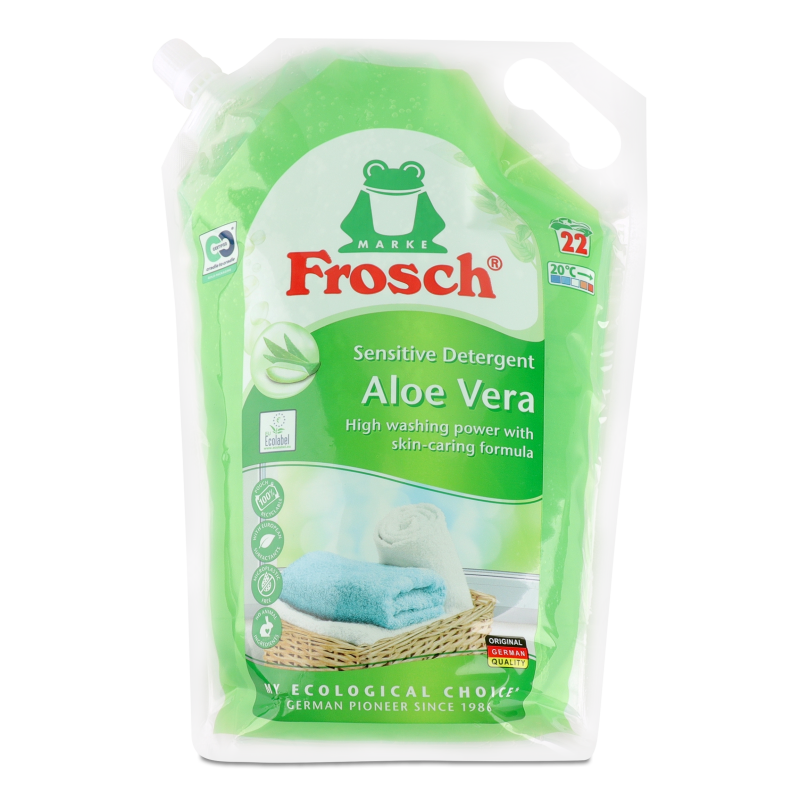 Жидкое средство для машинной и ручной стирки Frosch Сенситів Алое Вера 1,5 л