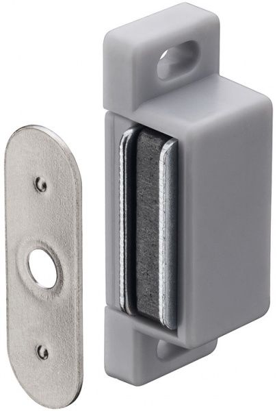 Фиксатор мебельный магнитный Hafele 2 кг серебряный 2 шт.