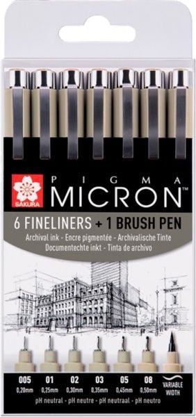 Набор линеров PIGMA Micron Sakura PIGMA Micron 9 штук разноцветные POXSDK059 