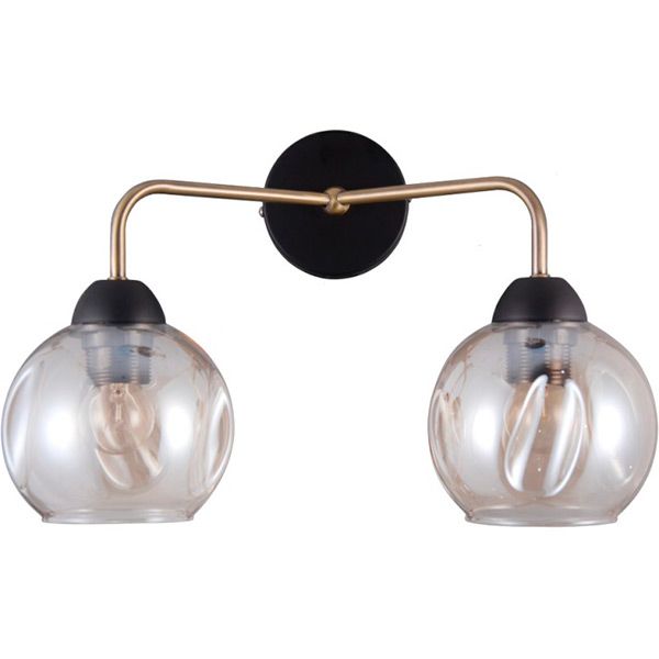 Бра Victoria Lighting Safira/AP2 2x60 Вт E27 бронза/чорний 