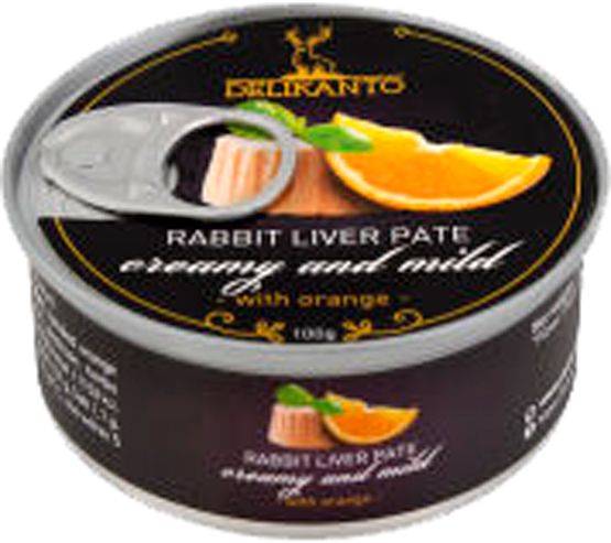 ПаштетТМ Delikanto із печінки кролика та апельсином 100 г (4751025310167)