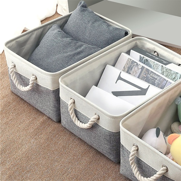 Ящик для зберігання MVM TH-10 M GRAY/WHITE 170x250x350 мм