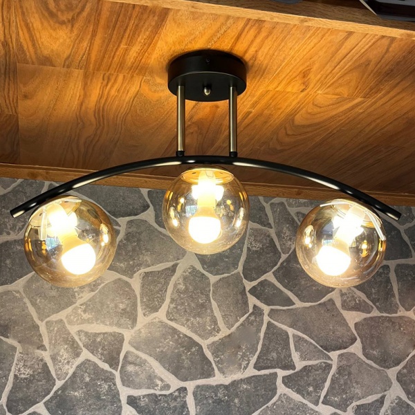 Люстра потолочная Blitz 3x40 Вт E14 черный/золото 8237-43 