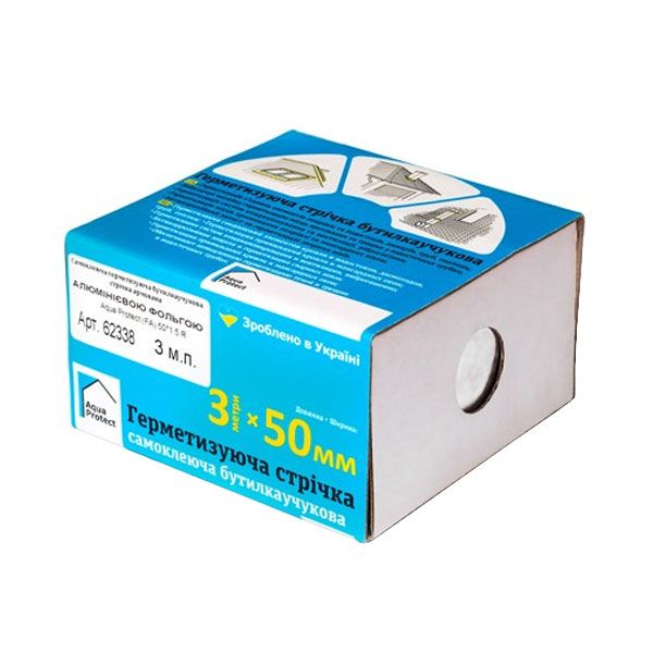 Лента герметизирующая Aqua Protect бутилкаучуковая LT/FA 50 мм x 3 м серая