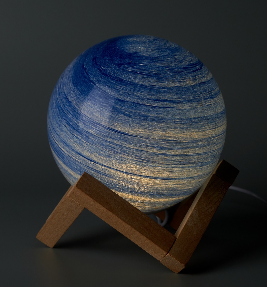 Ночник 3D Led Berger 3 Вт синий 1039-NL-12 Glass Planet 3D