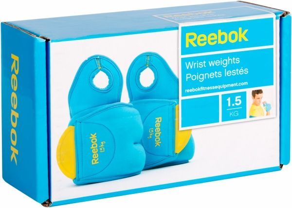 Утяжелители Reebok Wrist Weights Cyan RAWT-11072CY 2x1,5 кг 