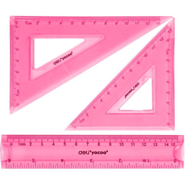 Набір лінійок Deli 3 предмета