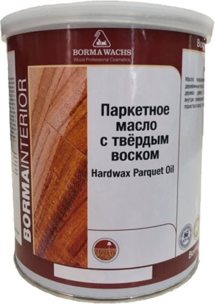 Масло Borma Wachs воскове для паркету HARD WAX 4951 HW 1030 без відтінку мат 1 л