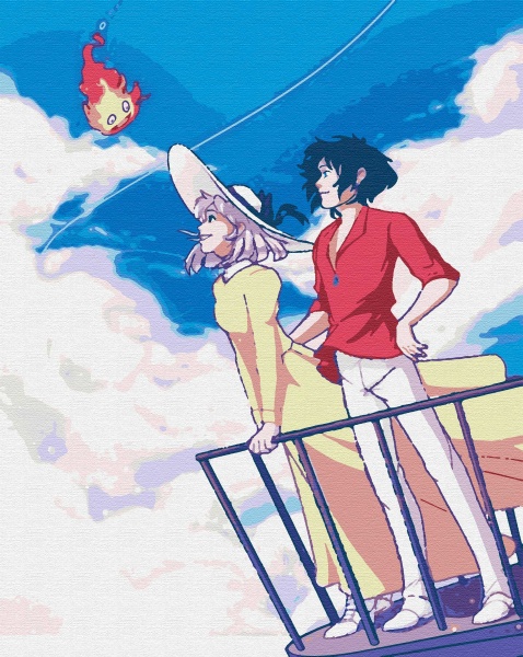 Набор живопись по номерам В замке Хаула 40х50 см Riviera Blanca 