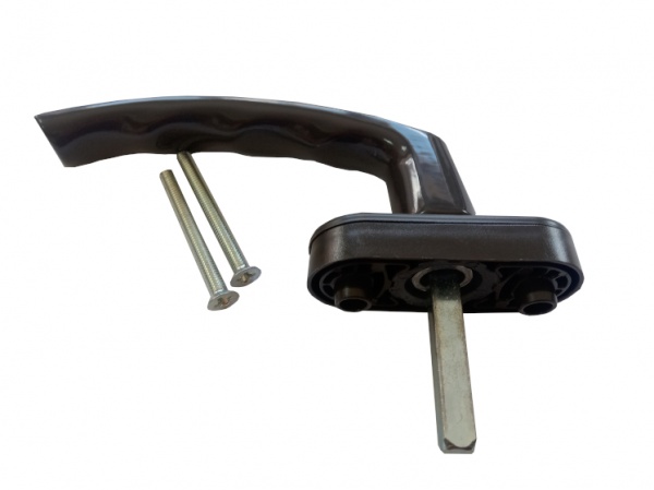 Ручка НИКА для металлопластиковых окон коричневая 