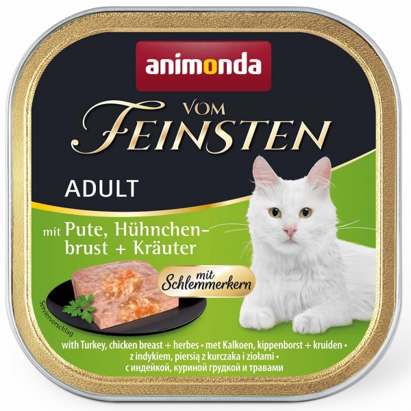Консерва для котів Animonda Vom Feinsten Adult Turkey, Chicken breast + Herbs 100 г