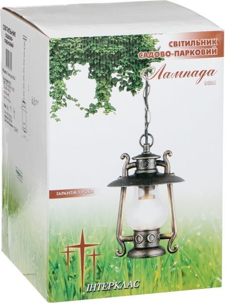 Світильник садовий Інтерклас Лампада E27 60 Вт IP44 стара бронза 2264Б 