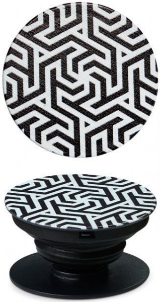 Тримач для телефона Pop 005 Монохром Luxe Cube чорний із білим