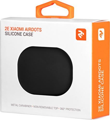 Чохол для навушників 2E для Xiaomi AirDots Pure Color Silicone (1.5mm) black (2E-MI-D-IBSI-1.5-BK) 