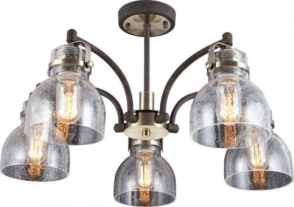 Люстра подвесная Altalusse 5x40 Вт E27 античная бронза INL-6149P-05 